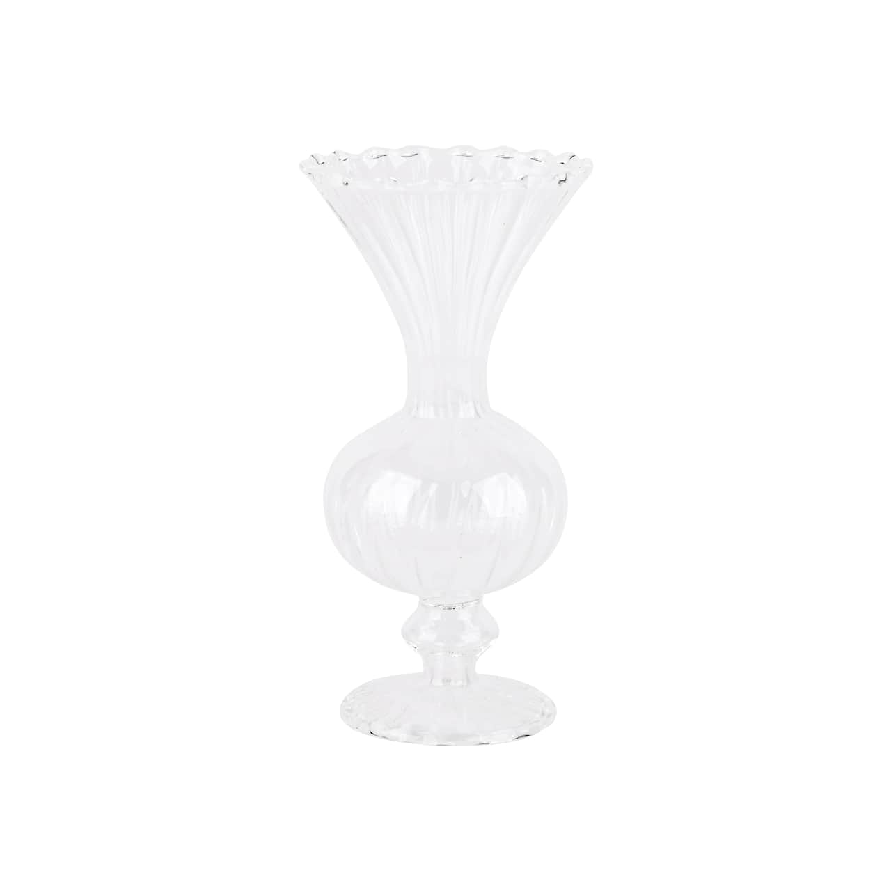 4" Clear Wide-Mouth Blown Glass Bud Vase by Ashland®